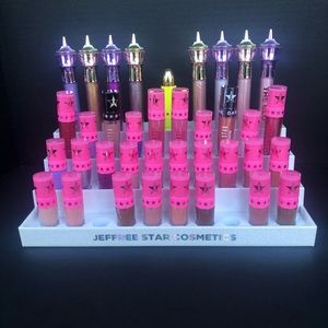 Jeffree Star White Glitter VLL Makeup Display